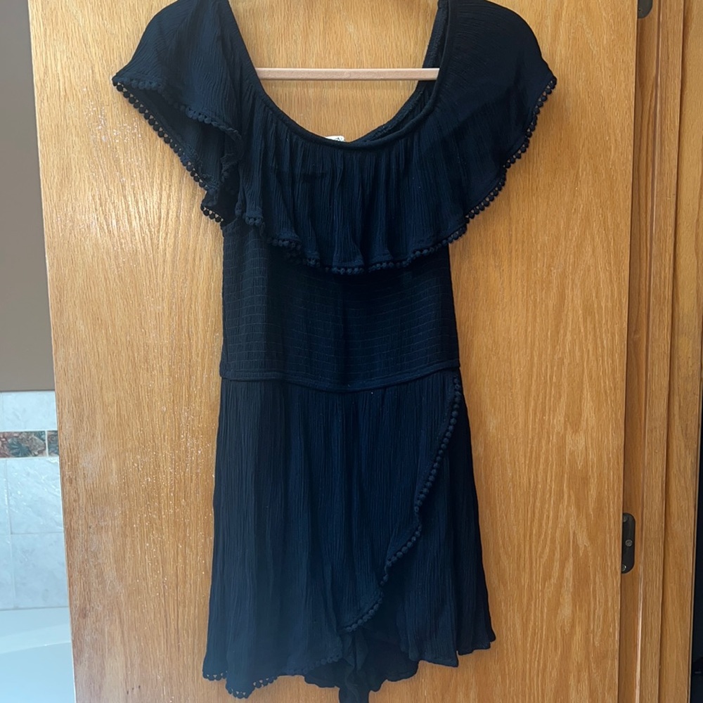 Black “skort” romper